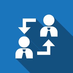 Business people team crowdy walk silhouette concept businesspeople group human resources over world map background vector icon