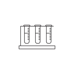 test tubes line icon, outline vector logo, linear pictogram isolated on white, pixel perfect illustration