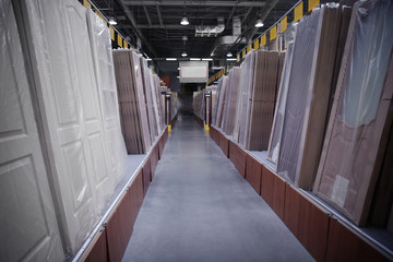Different types of doors in supermarket