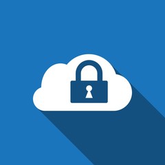 lock cloud icon stock vector illustration flat design