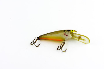 Exhibition of pirated copies of fishing metal spoon baits.
