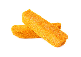 Cheese fried stick isolated on white