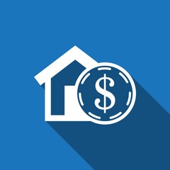 money home dollar icon stock vector illustration flat design