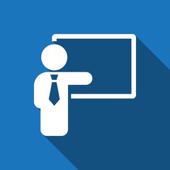 teacher and the Board icon stock vector illustration flat design