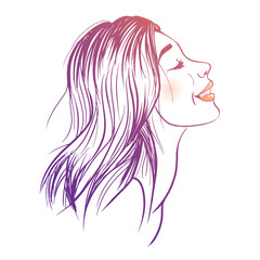 Vector smiling woman