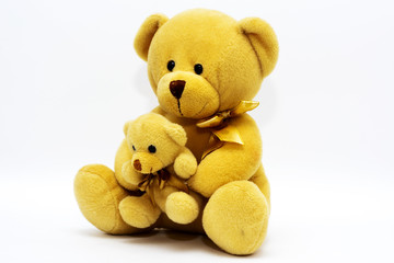 Children's toys and figurines on a white background