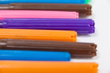 Fototapeta premium Sketch pens arranged in a row