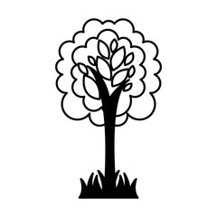 tree plant ecological icon vector illustration design