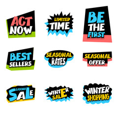 Sale super big collection label seasonal offer