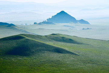 Summer prairrie landscape.