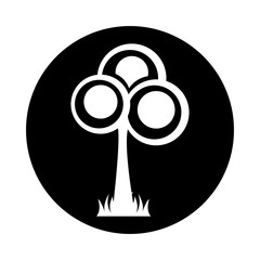 tree plant ecological icon vector illustration design