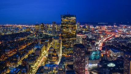 Fototapeta premium Boston Skyline at Night