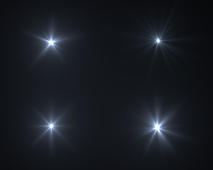 Realistic digital lens flare in black background - Powered by Adobe