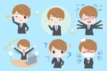 Fototapeta premium cartoon business man