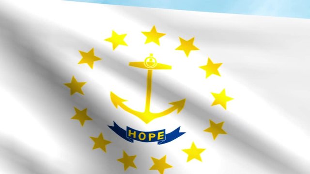 Large Looping Animated Flag of Rhode Island