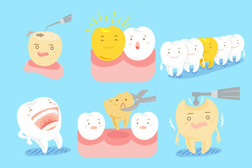 Obraz premium tooth with different emotion