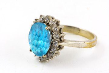 Women's jewelery and jewelery on a white background