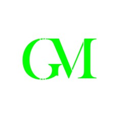 letter GM green color logo vector