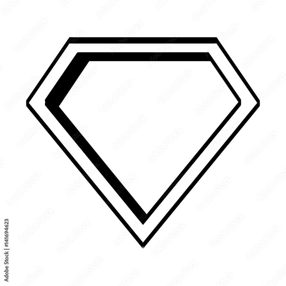 Sticker super hero shield pop art vector illustration design