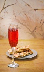 Chia drink and turkish pide