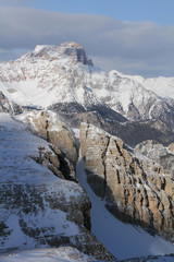 Tofane in Cortina d`Ampezzo Dolomitic Alps Region Veneto Italy Winter Olympics in 1956 climbing,...