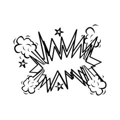 explosive expresion comic pop art vector illustration design