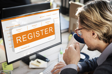 Online Application Registration Form Graphics Concept
