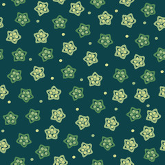 オクラ模様　シームレスパターン