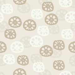 れんこん模様　シームレスパターン