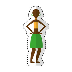 woman figure african icon vector illustration design
