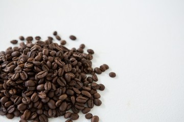 Pile of roasted coffee beans