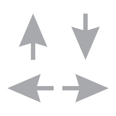 arrow sign grey color isolated vector