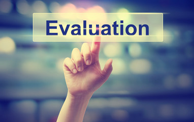 Evaluation concept with hand
