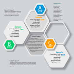 Abstract 3D Paper Infographics