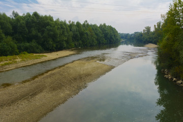Rapid mountain river in western Ukraine