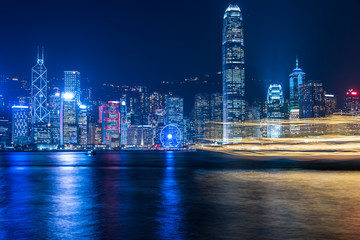 Fototapeta na wymiar view of victoria harbor in Hong Kong,China.