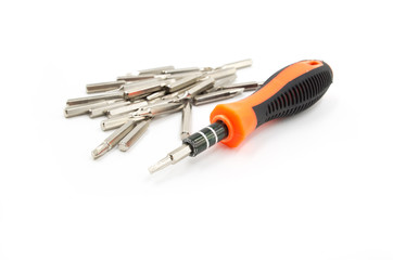 screwdriver on the white background