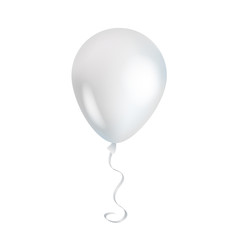 White transparent balloon on background.