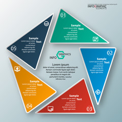 Abstract 3D Paper Infographics