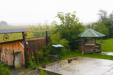 The design of the courtyard of an apartment house.