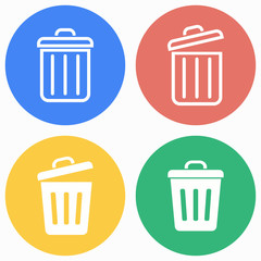 Bin icon set.