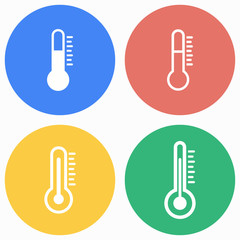 Thermometer icon set.