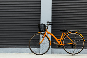 Fototapeta na wymiar Japanese orange bike