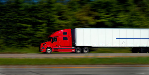 Semi Trucks on Freeway