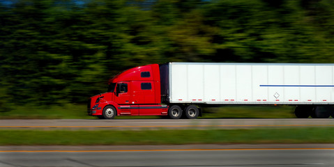 Semi Trucks on Freeway