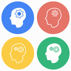 Brain icon set.