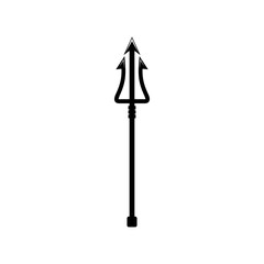 Neptune trident vector icon