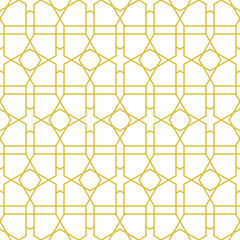 Traditional islamic seamless pattern. Geometric eastern ornament for elegant design in retro style. Universal background for wallpapers, textiles, fabrics, wrapping papers, packaging boxes etc