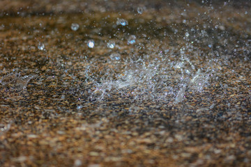 Water drop on the floor