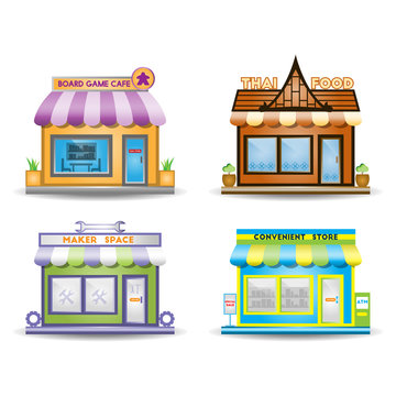 set of mini store design